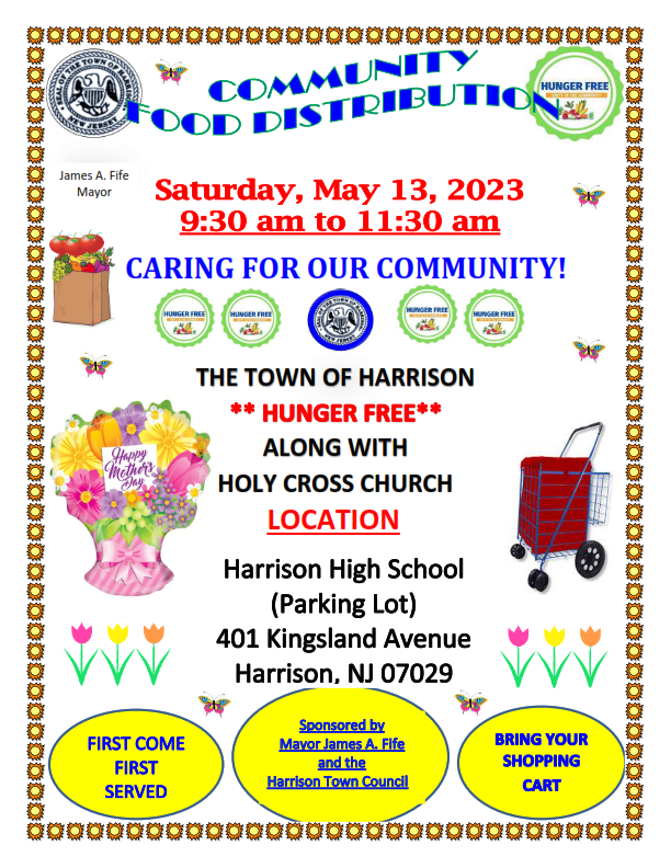 Harrison And Hunger Free Food Distribution for 5-13-23